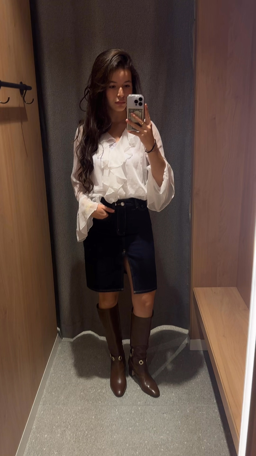 Fall wardrobe essentials are definitely brown high knee boots and denim midi skirts 🤎🍂

#LTKstyletip #LTKeurope #LTKwinter