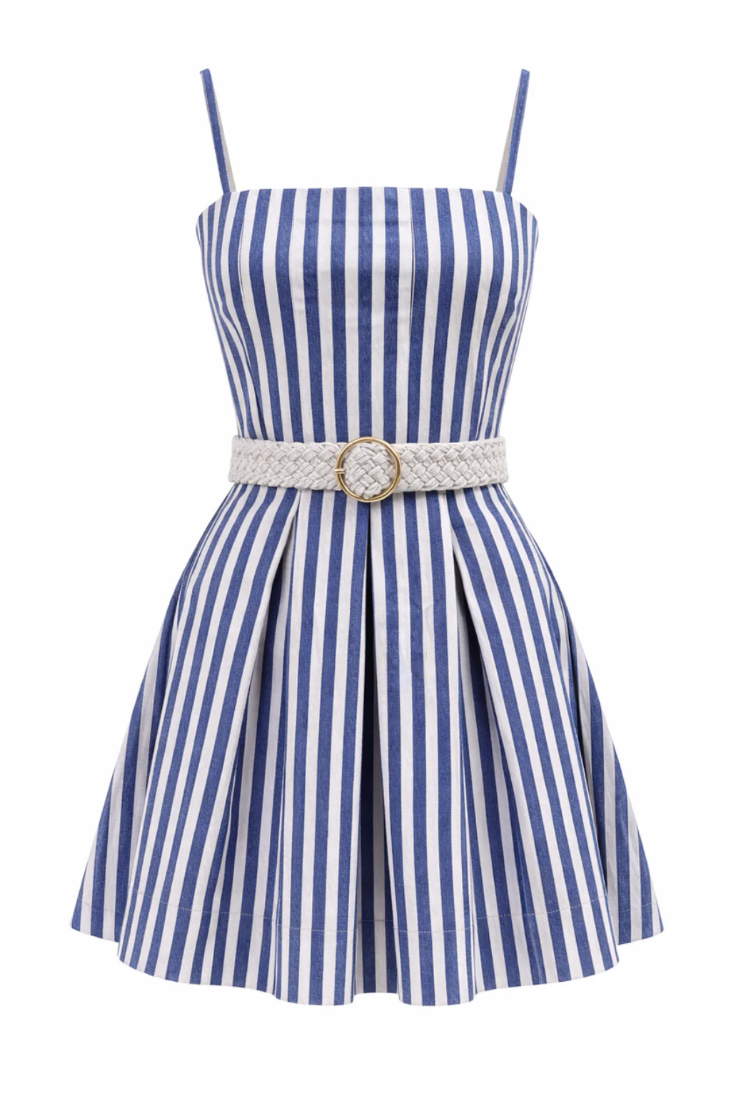 Megan Coastal Blue Stripe Mini Dress | Anna Cate Collection