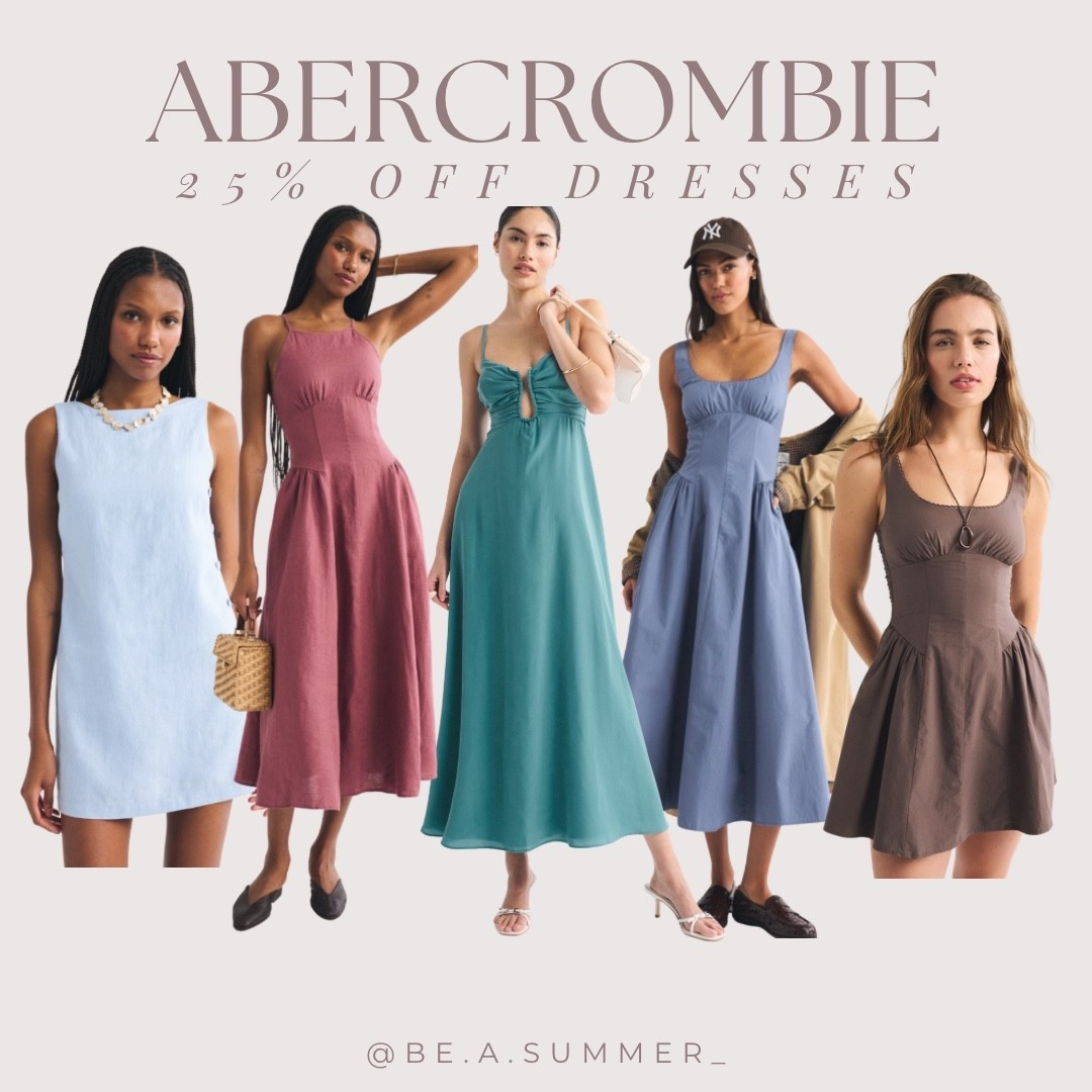 25% off dresses at @abercrombie right now! All of these would be great options for summer color analysis!

#LTKxAbercrombie #LTKootd #LTKgrwm