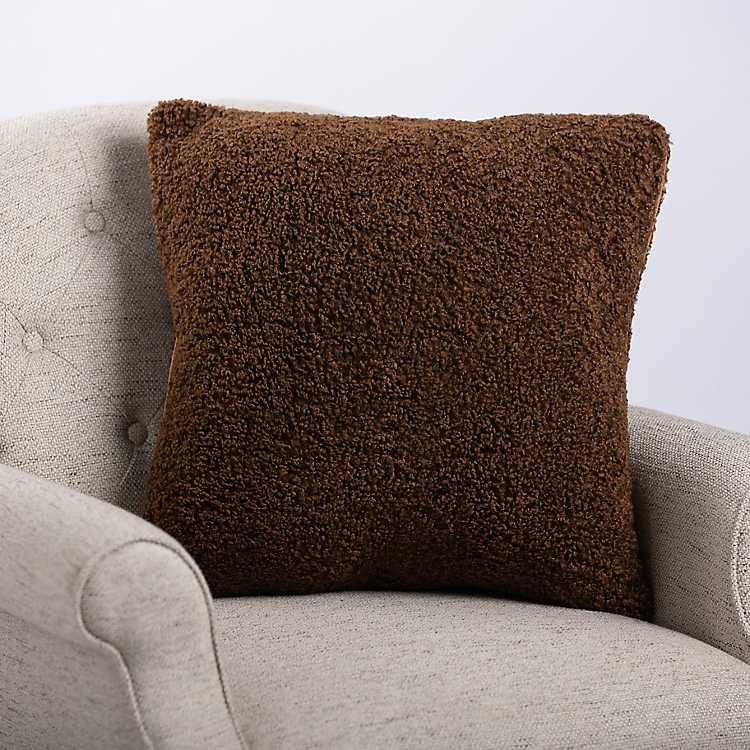 Brown Cozy Boucle Pillow | Kirklands