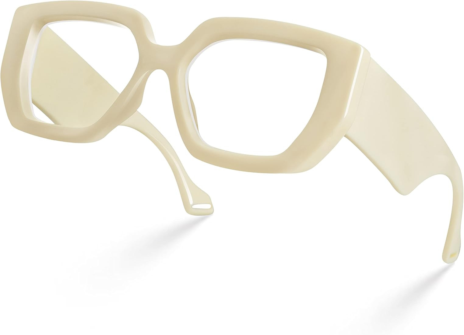 Oversized Square Blue Light Glasses for Women, Large Thick Frame Big Reading Eyewear for Computer... | Amazon (US)