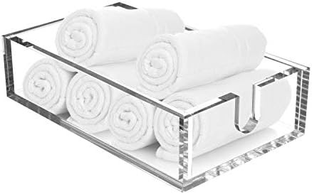 Royal Imports Acrylic Guest Towel Napkin Holder, Clear Fancy Paper Hand Napkin Tray Caddy Storage... | Amazon (US)
