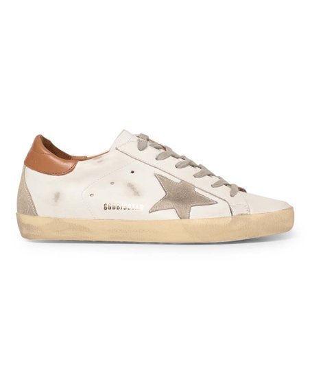 Golden Goose White & Light Brown Super-Star Leather Sneaker - Women | Zulily