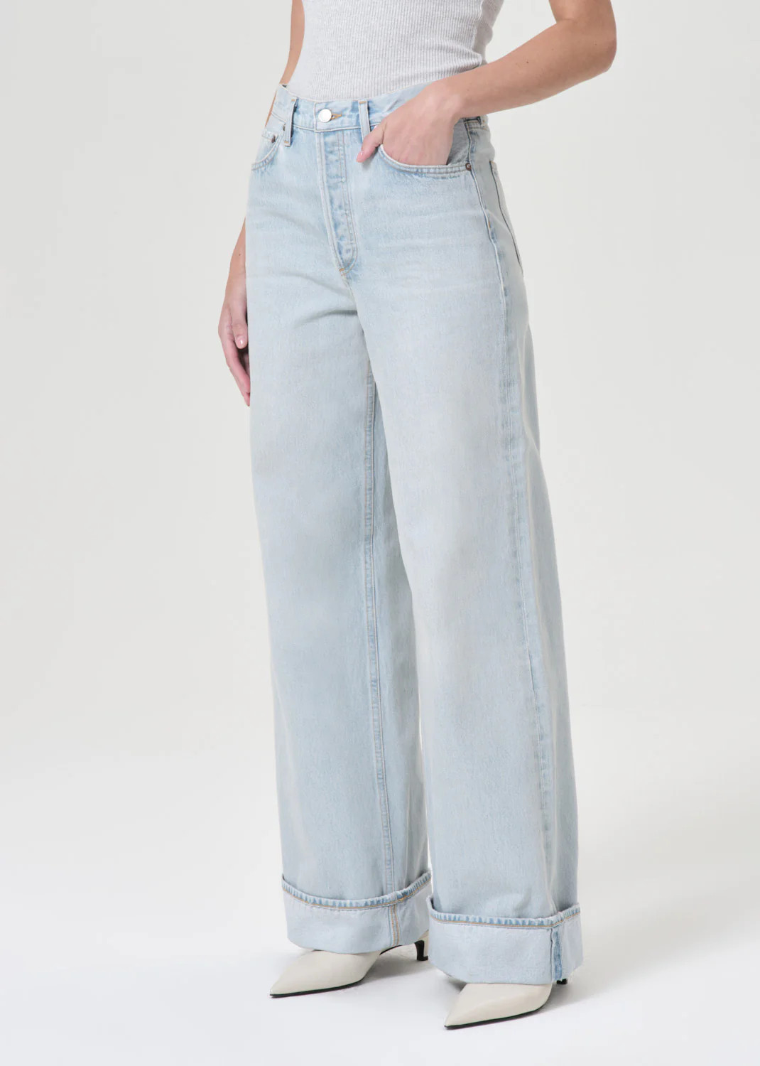 Dame High Rise Wide Leg in Revive | AGOLDE