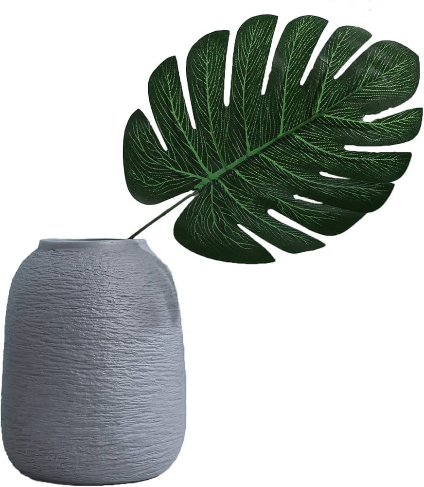 Grey Ceramic Vases, Textured Modern Vases, Home Decor Vases, Suitable for All Kinds of Places, Ca... | Amazon (US)