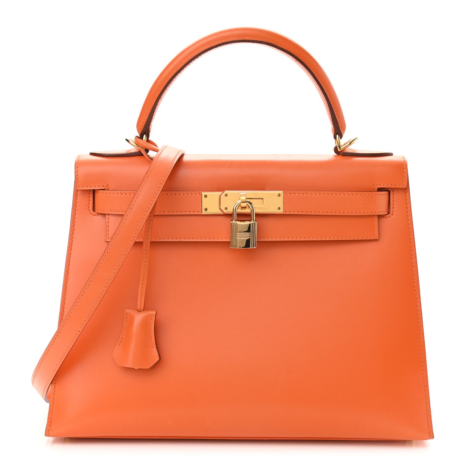 HERMES Box Kelly Sellier 28 Orange | FASHIONPHILE | Fashionphile