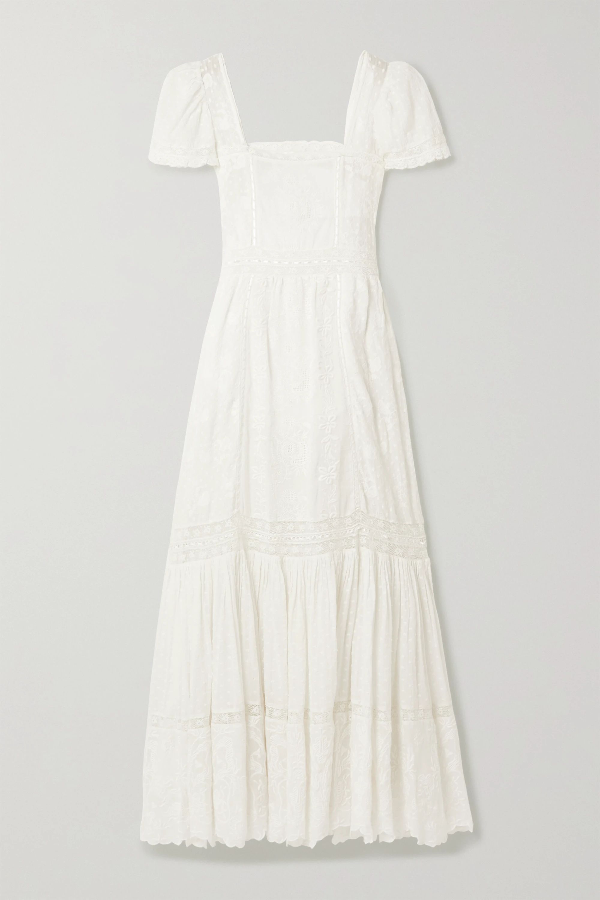 Norma crochet-trimmed embroidered cotton-voile maxi dress | NET-A-PORTER (US)