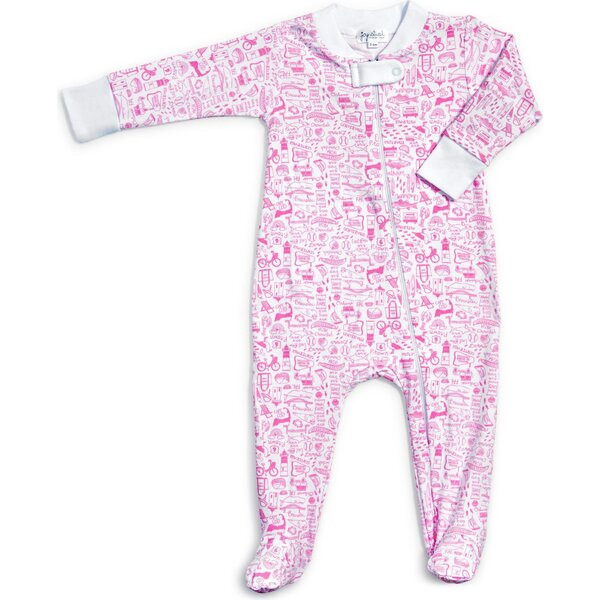 Cape Cod Zip Baby Romper, Pink | Maisonette