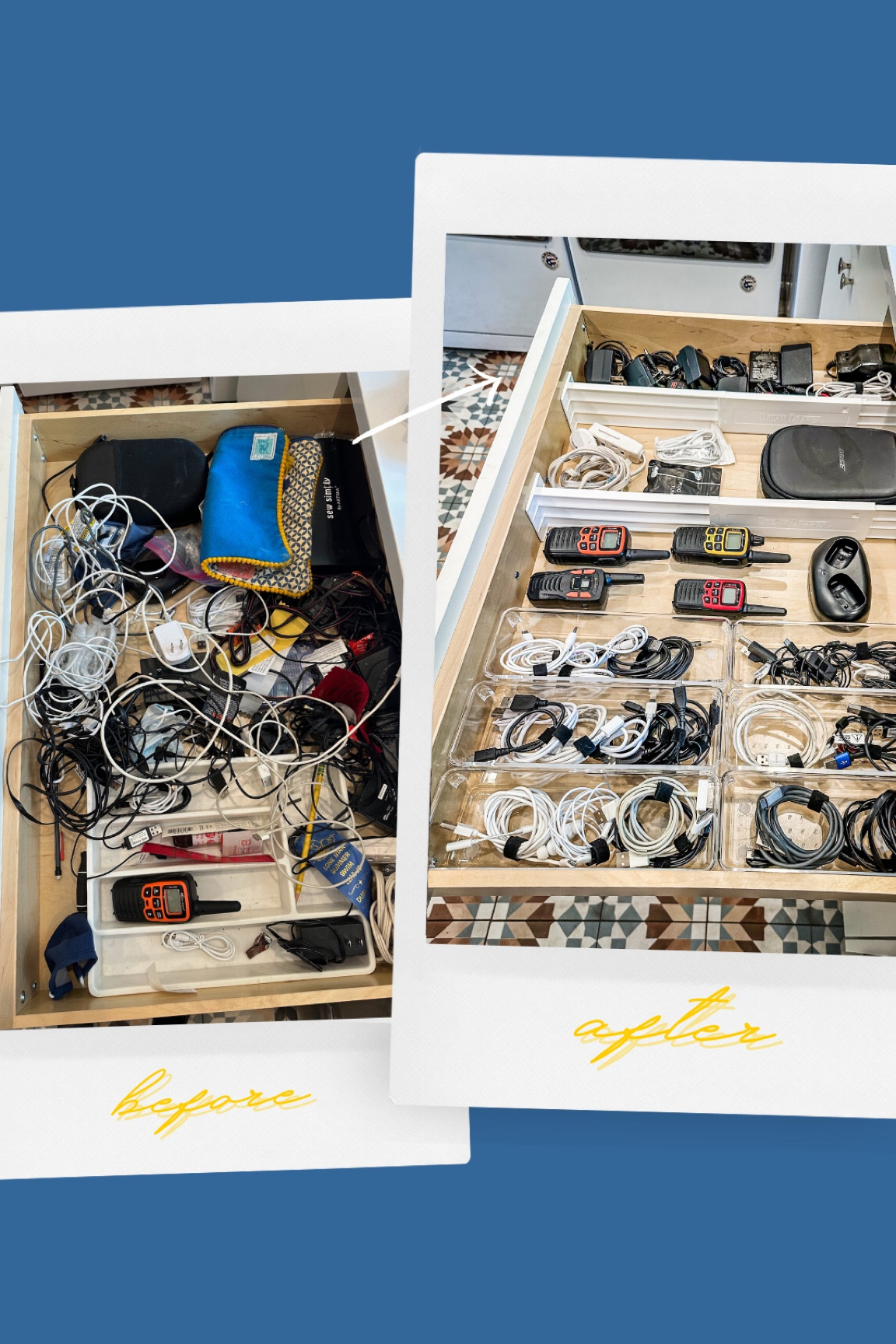 Having trouble keeping all your chargers and cords contained and neatly organized? Here is what we used for this client. How calm and peaceful does this drawer make you feel now?

#LTKfamily #LTKFind #LTKhome