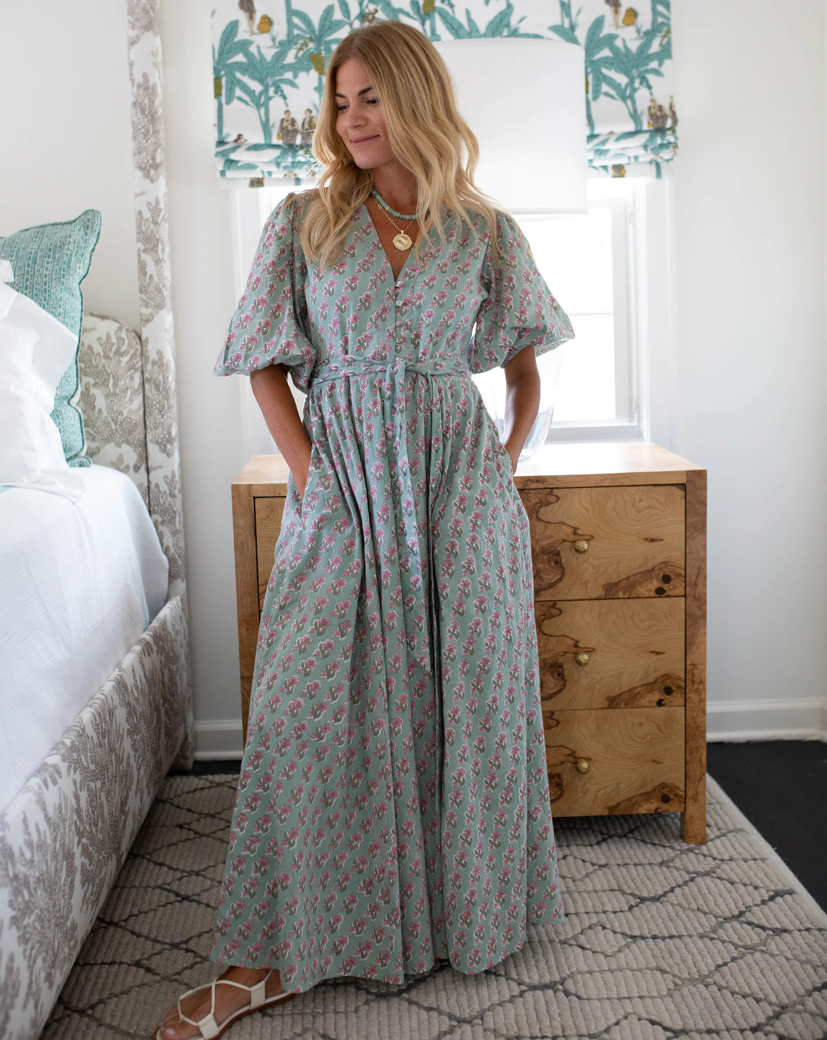 COLLETTE DRESS - SAGE MULTI | Marea