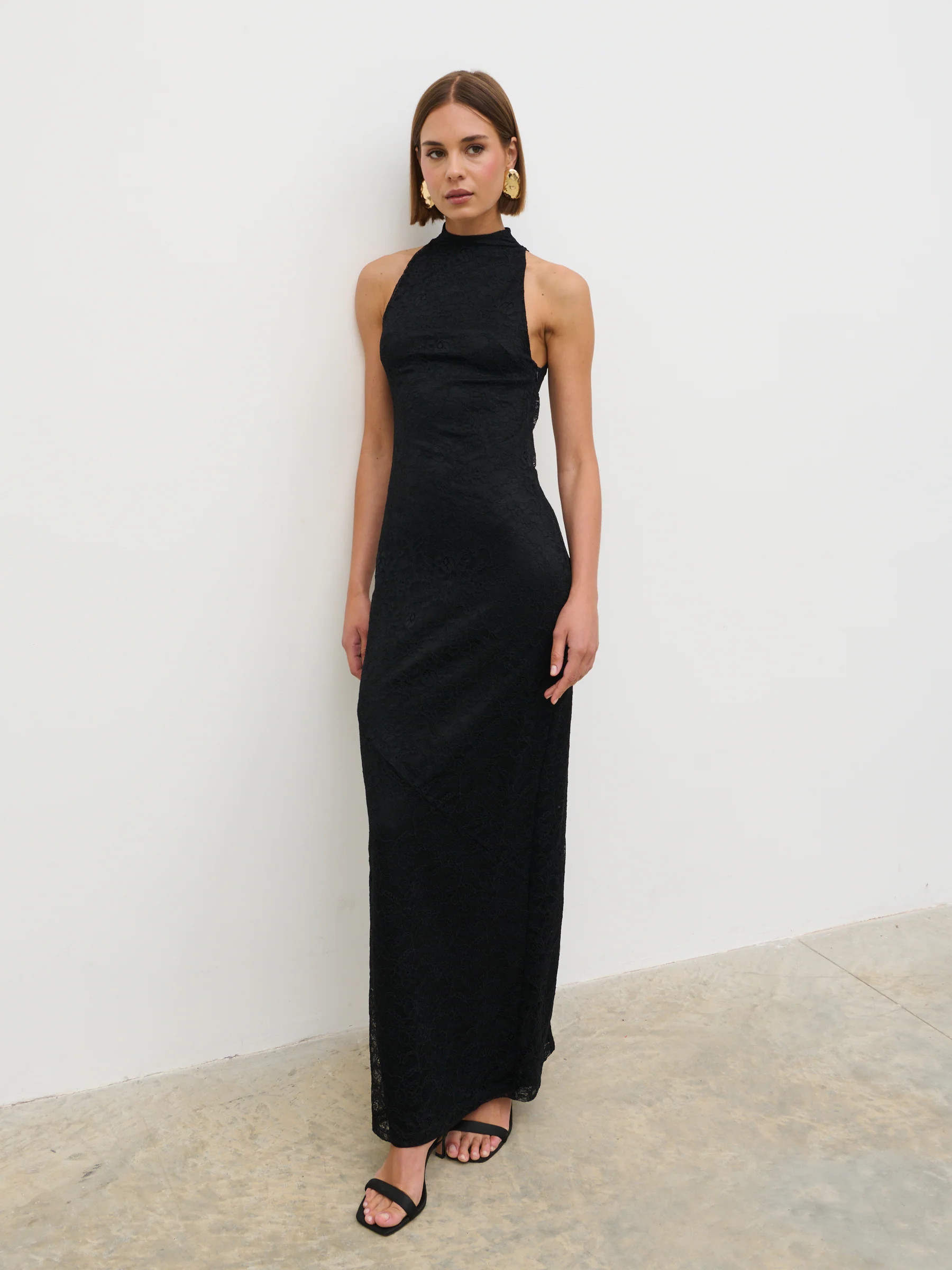 Rosalee Lace Maxi Dress - Black | Pretty Lavish (UK)