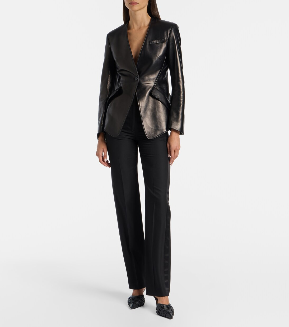 Leather blazer | Mytheresa (US/CA)