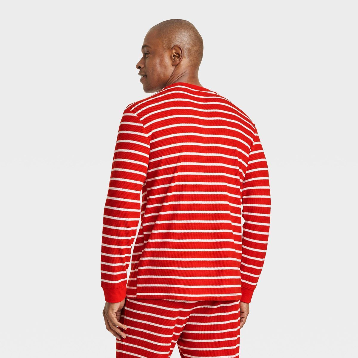 Men's Striped Matching Family Thermal Pajama Top - Wondershop™ Red | Target