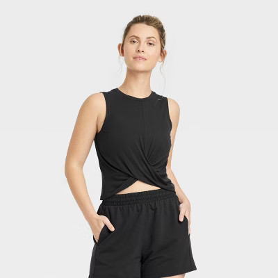 Women's Twist-Front Cropped Tank Top - All in Motion™ | Target