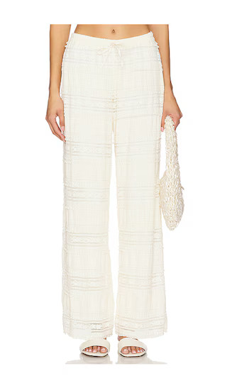 Aiden Lace Pant in White | Revolve Clothing (Global)