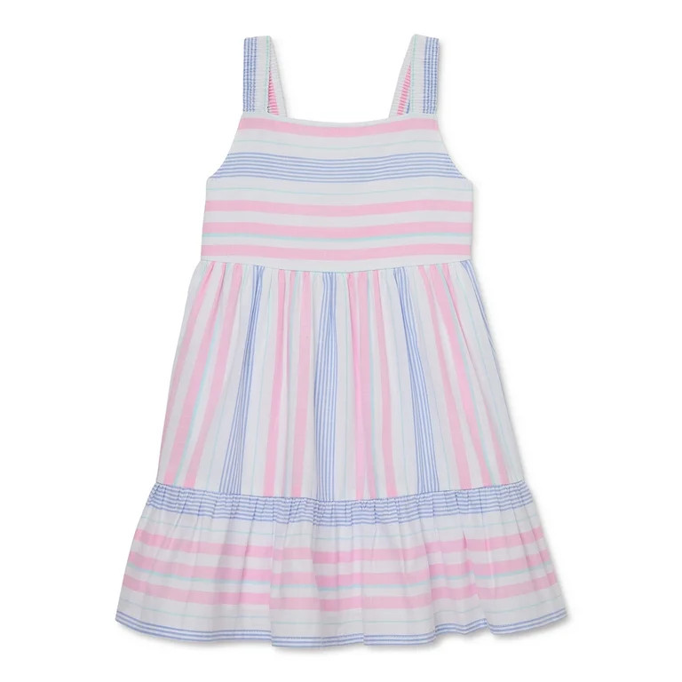 Wonder Nation Toddler Girl Ruffled Dress, Sizes 12M-5T | Walmart (US)