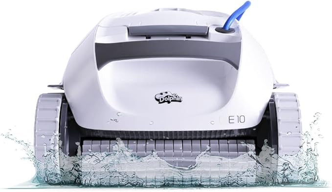 Dolphin E10 Automatic Robotic Pool Vacuum Cleaner, Active Scrubber Brush, Top Load Filters Access | Amazon (US)