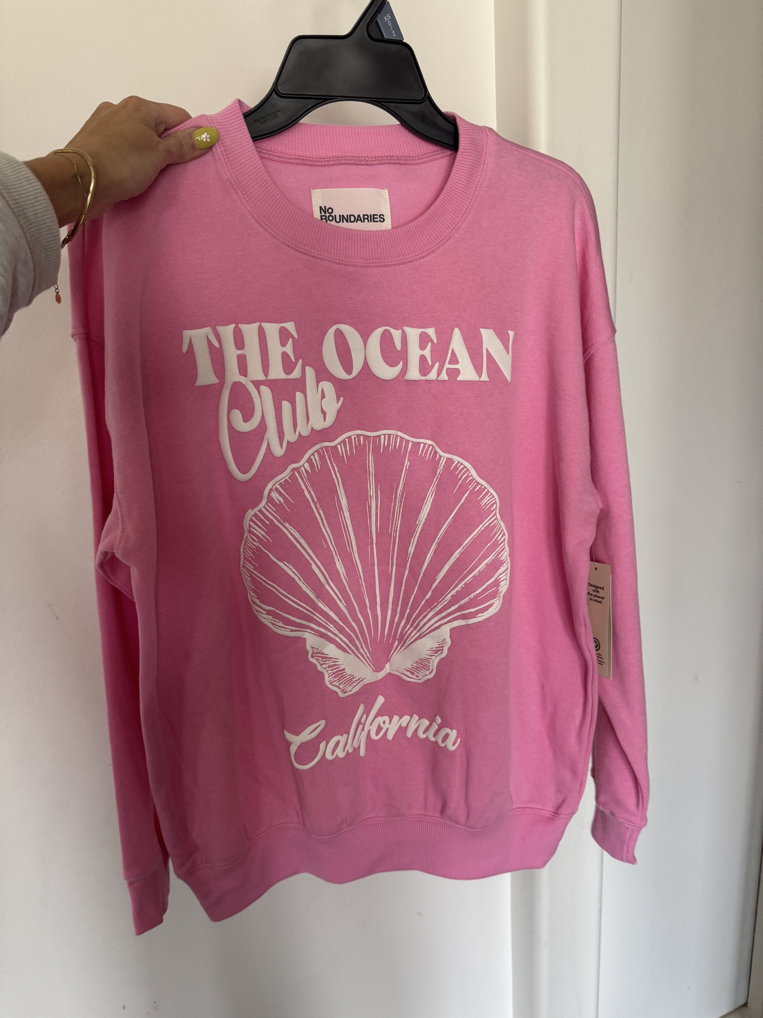 The cutest pink sweatshirt - grabbed at Walmart this week 