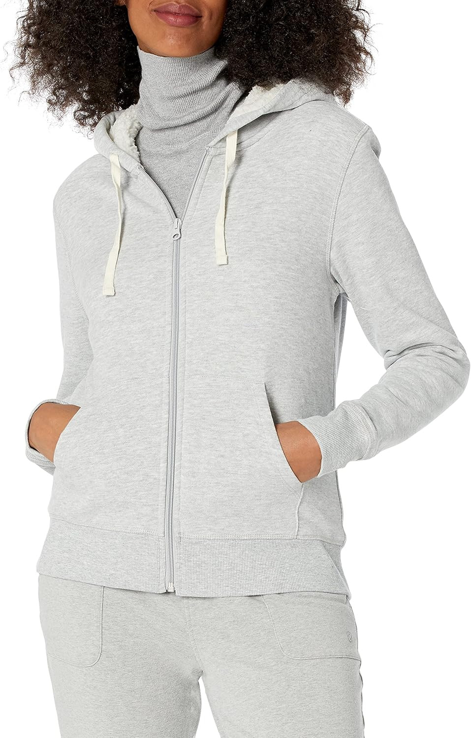 Amazon Essentials Women's Sherpa-Lined Fleece Full-Zip Hooded Jacket (Available in Plus Size) | Amazon (US)