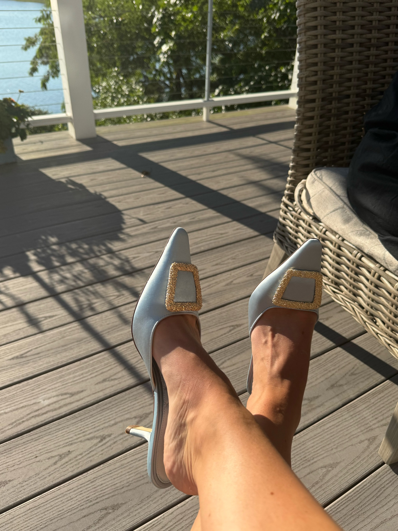 Sam Edelman pointed kitten heel mules. It’s giving Manolo vibes without the crazy price tag! I wore these for my wedding rehearsal dinner as my something blue. They are so comfortable and true to size! In case they go out of stock, added some similar options in the post too.

#LTKWedding #LTKSaleAlert #LTKFindsUnder100