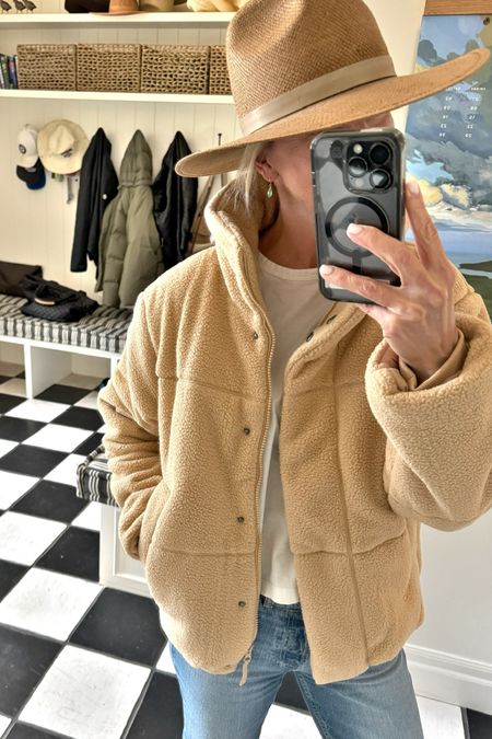 Someone is going to Aspen for Spring break and just scored this new fleece jacket. So cute, cozy and can’t best the price! Runs tts (as in perfect for a sweater under). Gretchen wearing a small. Also linking hat for a lovely tone on tone moment. 

#LTKSeasonal #LTKtravel #LTKover40