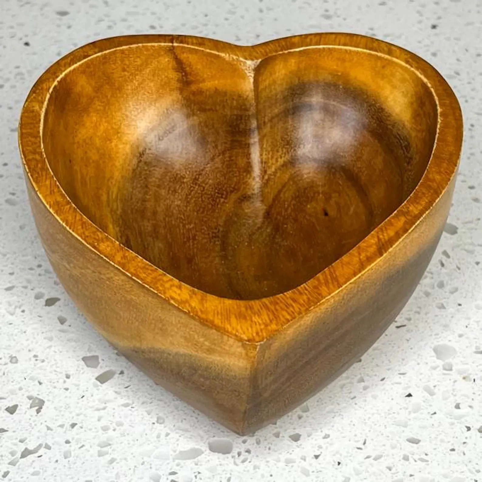 BOHO Safest Candle Ready Acacia Wood 6" X 6" Heart Vessel - Etsy | Etsy (US)