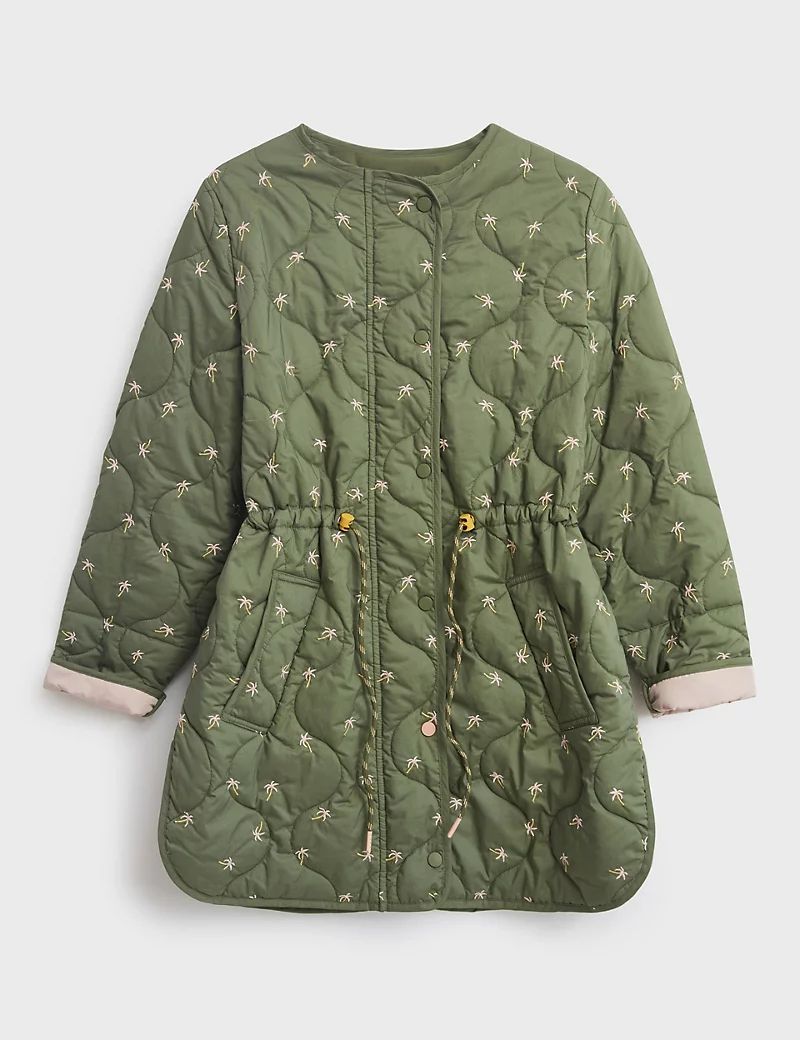 Pure Cotton Embroidered Puffer Jacket | Marks & Spencer (UK)