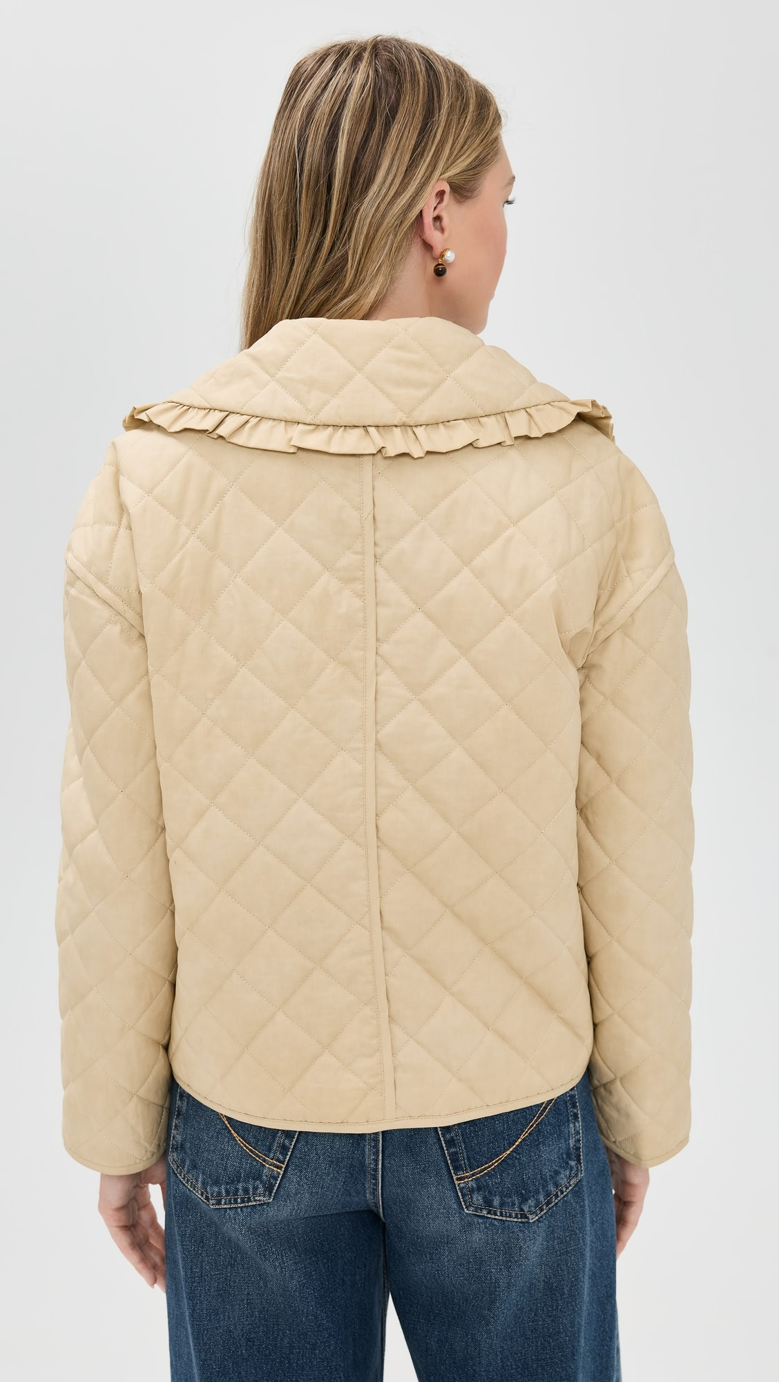 Ruffled Collar Quilted Jacket | Shopbop