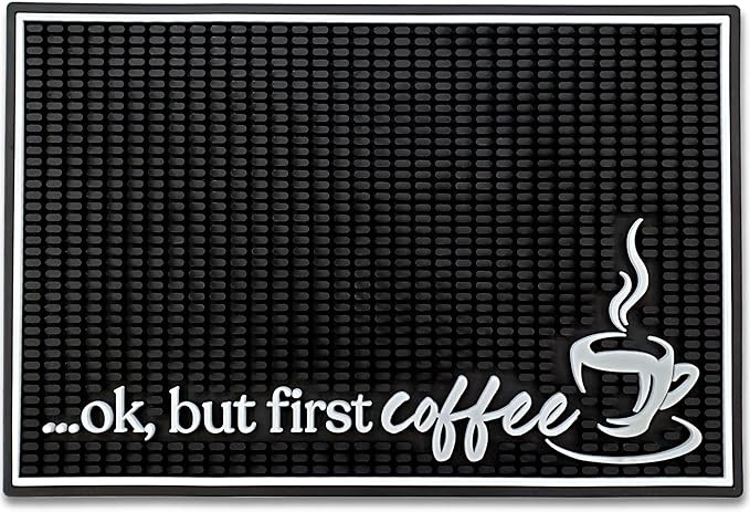 New Mungo Coffee Bar Mat – “Ok But First Coffee” – Spill-Proof PVC Coffee Station Mat, No... | Amazon (US)