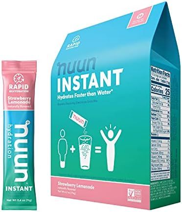 Nuun Instant: Electrolyte Powder Packets for Rapid Hydration, Strawberry Lemonade, 16 Servings | Amazon (US)