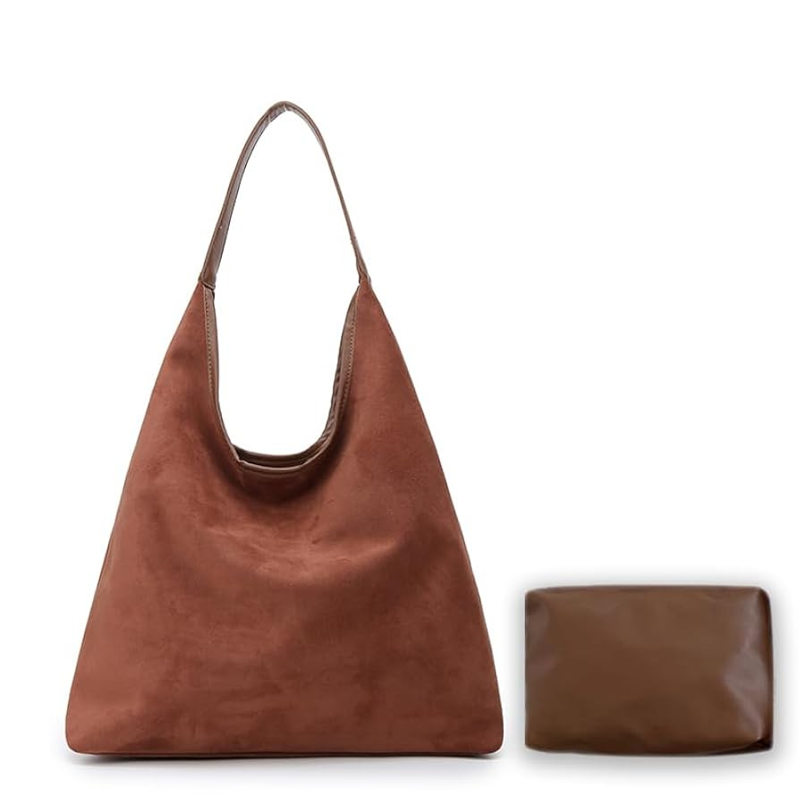 Brown Suede Bags for Women 2024 New Brown Suede Tote Bag for Women Suede Bag Brown Suede Purse Ba... | Amazon (US)