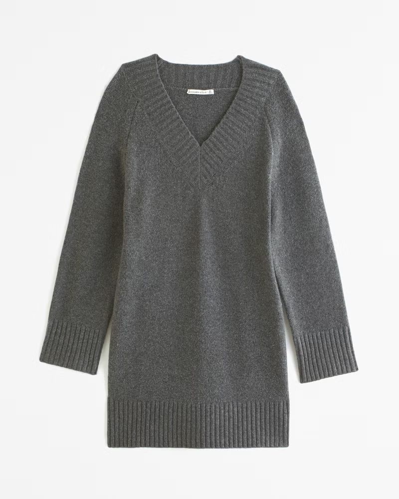 Long-Sleeve Easy Mini Sweater Dress | Abercrombie & Fitch (US)