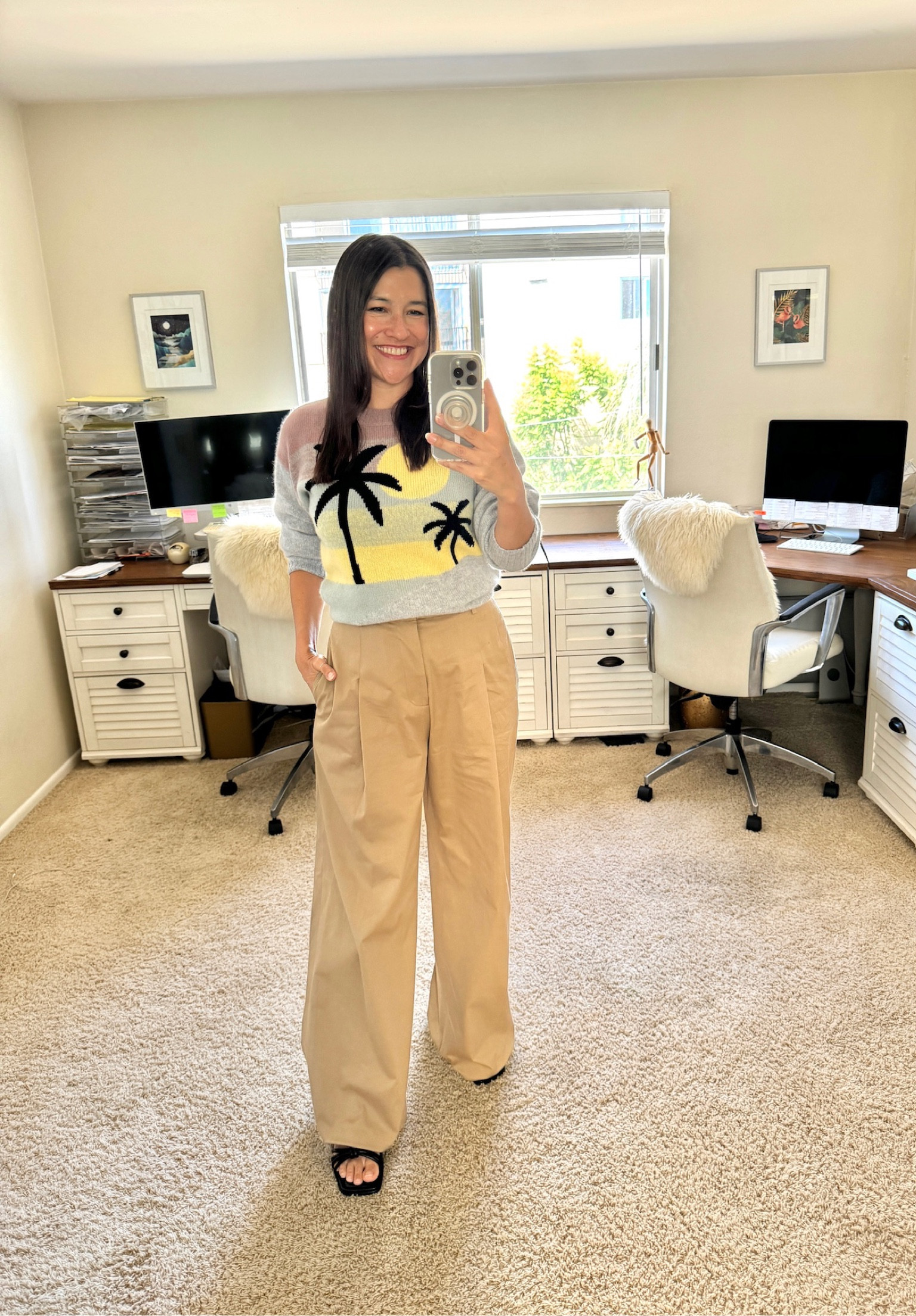Fall work outfit: Cashmere sweater with wide-leg pants from Bloomingdale’s. 
@bloomingdale’s #Bloomingdale’s #ad 

#LTKSeasonal #LTKStyleTip #LTKWorkwear