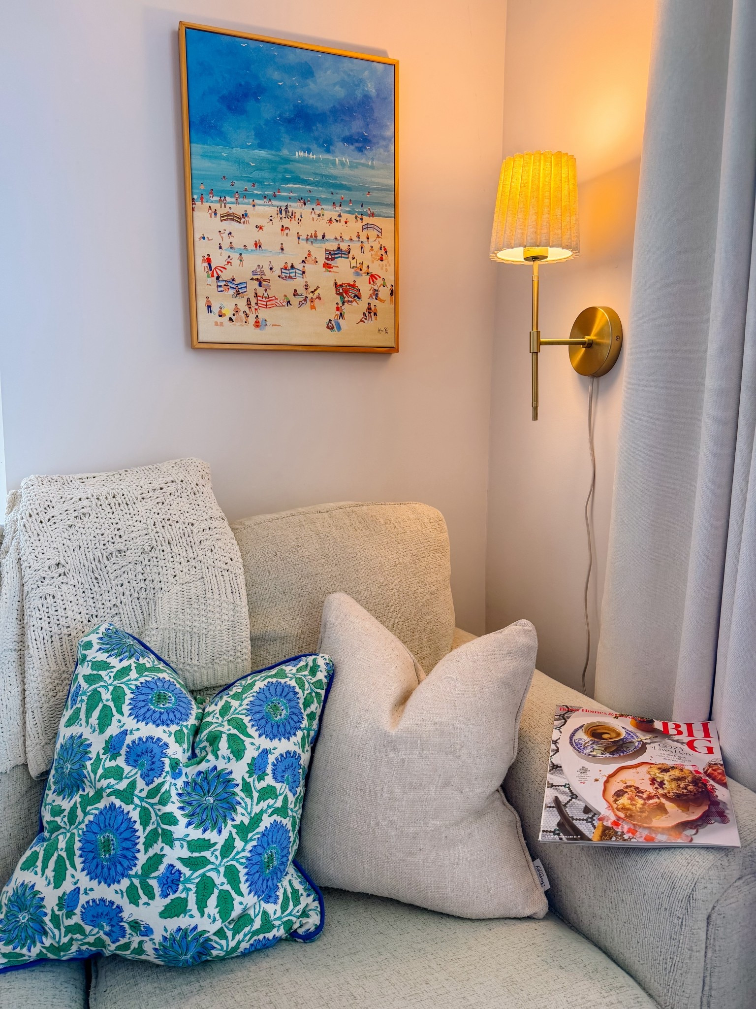 Snuggling into my favorite cozy corner for an afternoon of football & flipping through magazines!! This is My Spot on the couch…although Piper loves to steal it hahah 

#LTKHome