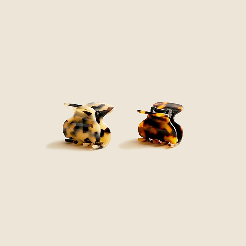 Mini claw clip two-pack in Italian tortoise | J. Crew US