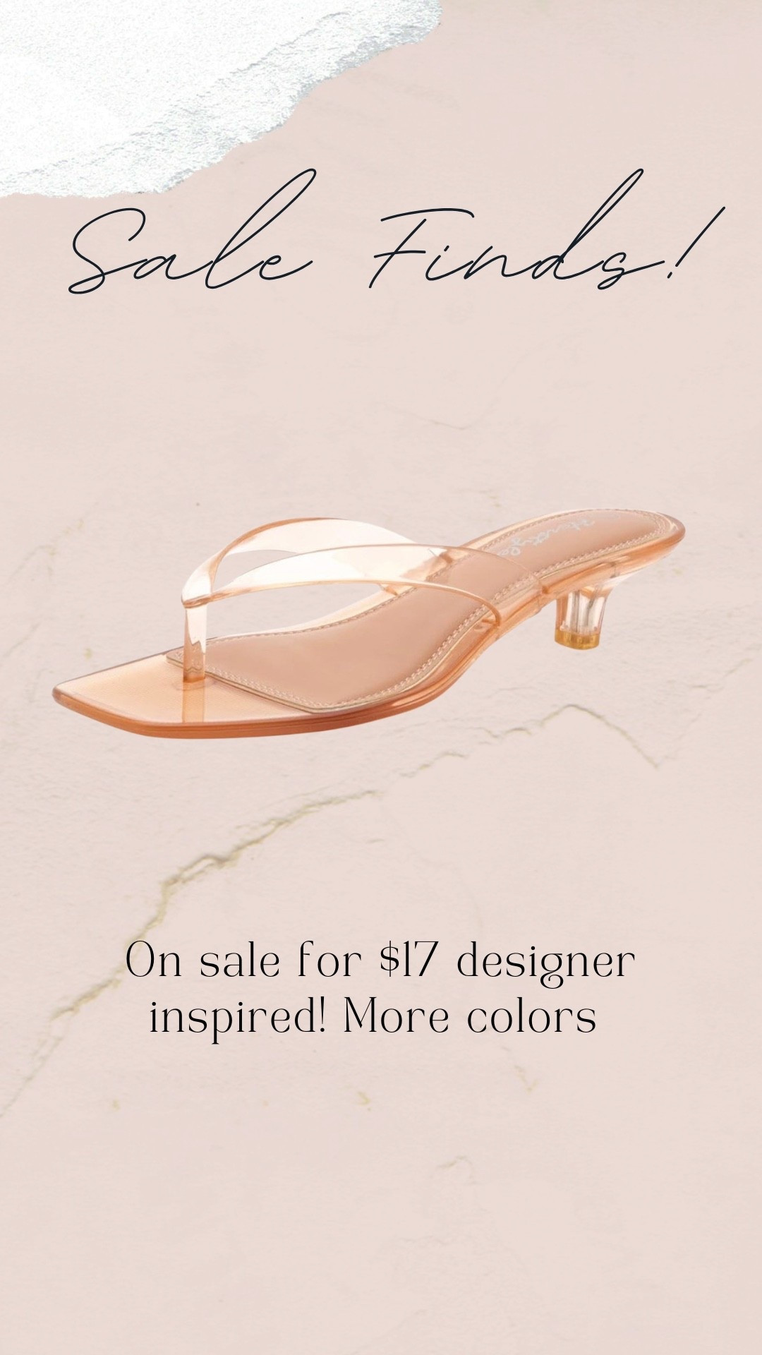 Thong heels, clear thong heels 

#LTKSaleAlert #LTKootd #LTKTravel