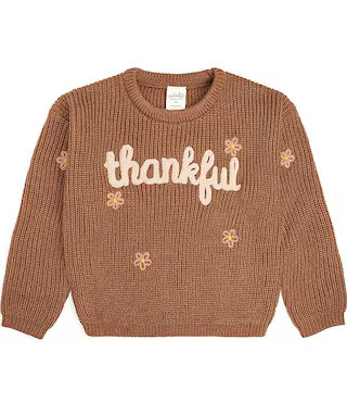 Sweet Wink Little Girls Thankful Thanksgiving Knit Sweater | Dillard's | Dillard's