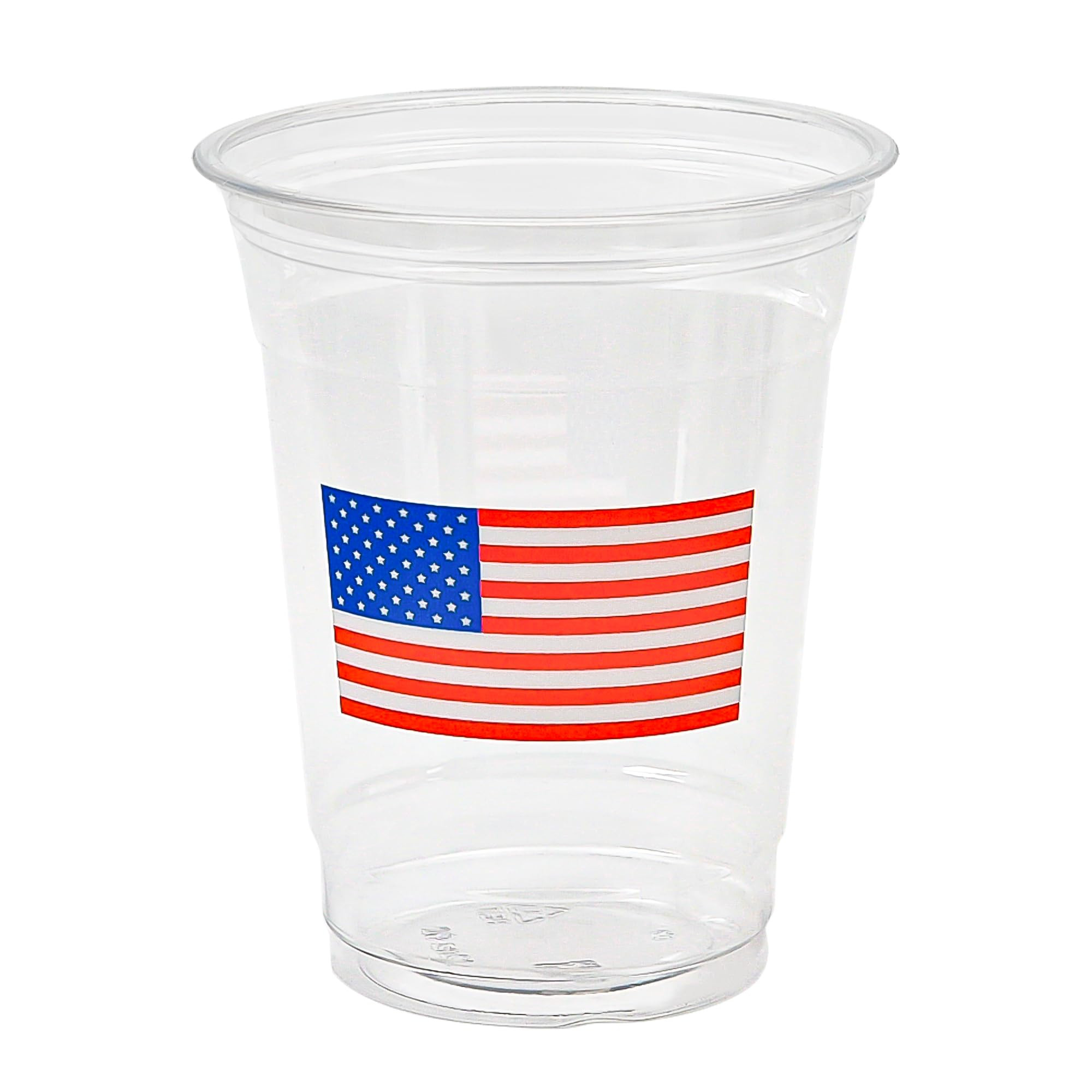Patriotic Plastic Cups American Flag Party Cups Red Blue White Star Stripe Disposable Cups 4th of... | Amazon (US)