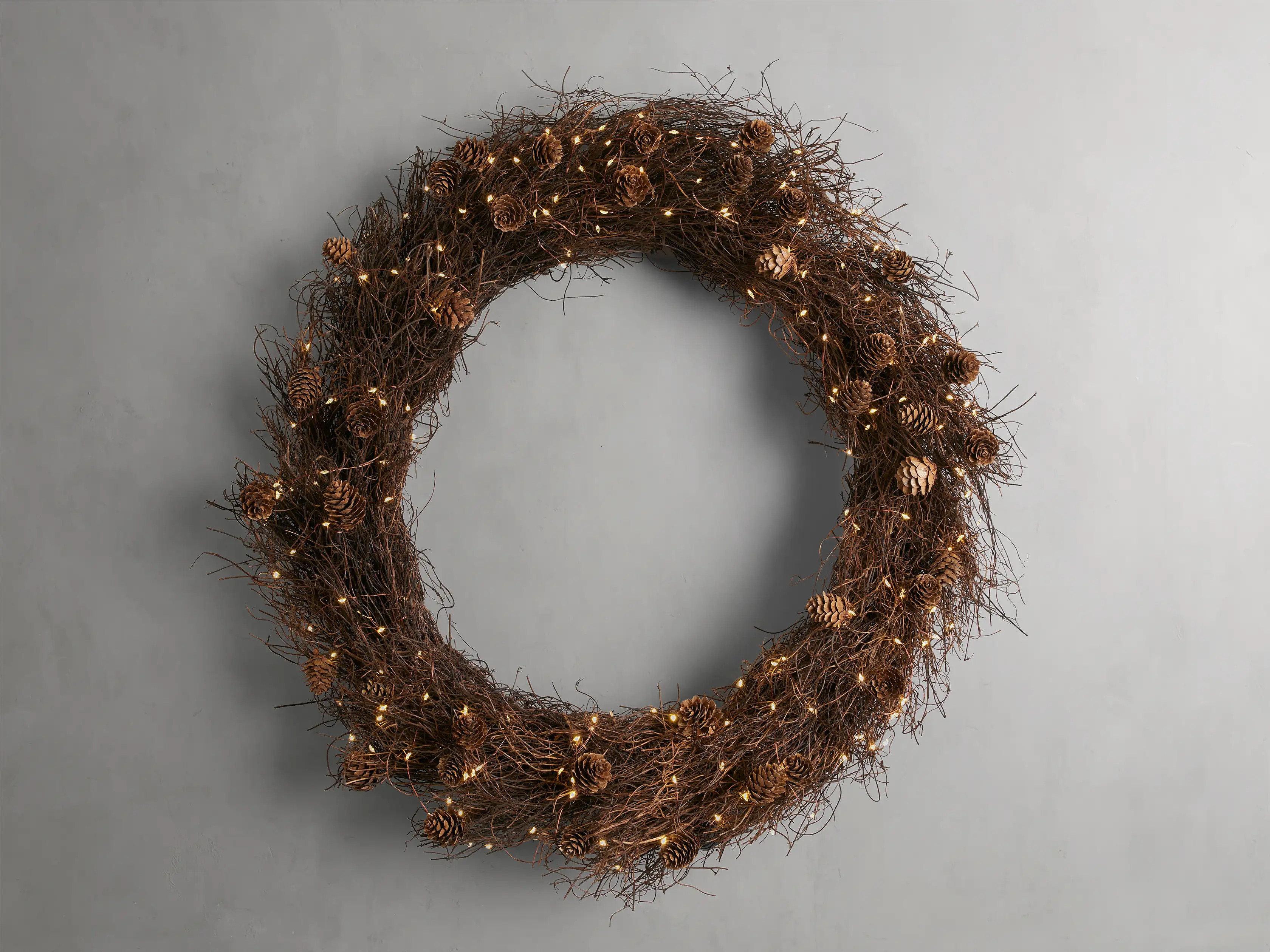 Grapevine Pinecone Wreath | Arhaus