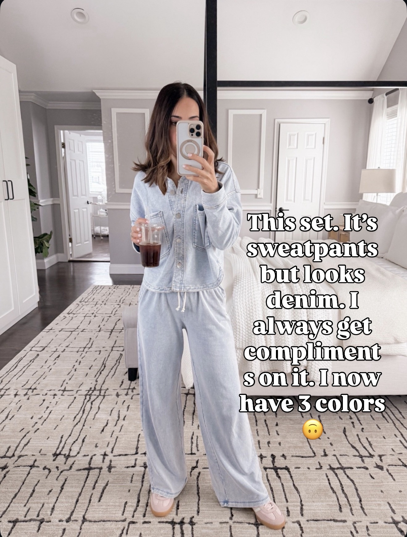 This set!! Looks like denim but is actually soft sweatpants. I get compliments every time I wear it and now own 3 colors 😍 Wearing xs 

#LTKOver40 #LTKootd #LTKFindsUnder100