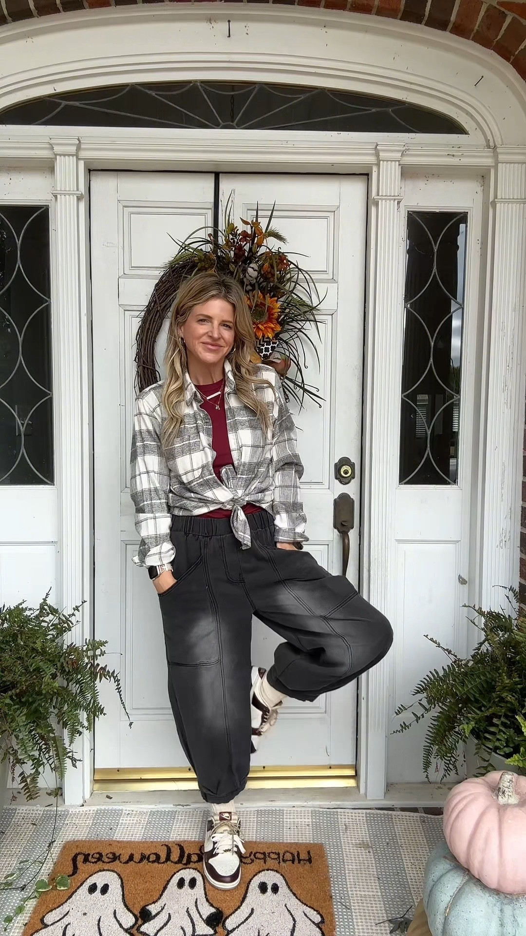 The perfect ribbed long sleeve. The look for less barrel pants 👀 . The flannel jacket. Give me all the Fall things! ✅  

#LTKStyleTip #LTKFindsUnder50