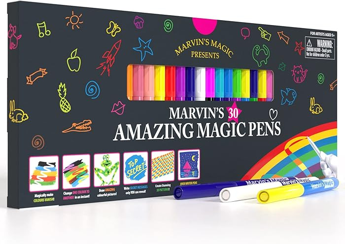 Marvin's Magic - 30 Amazing Magic Pens - Color Changing Pen Art - Create 3D Lettering, Write Secr... | Amazon (US)