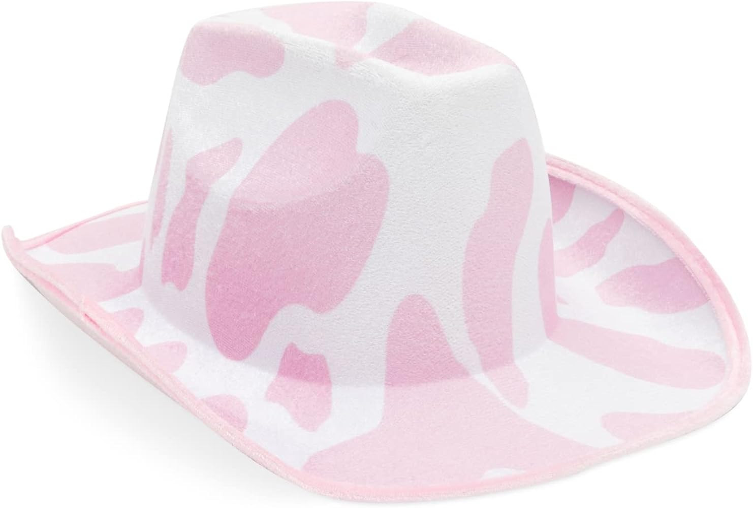 Zodaca Cowboy Hat for Women, Men - Light Pink Cowgirl Hat with Cow Print Design for Birthday Part... | Amazon (US)