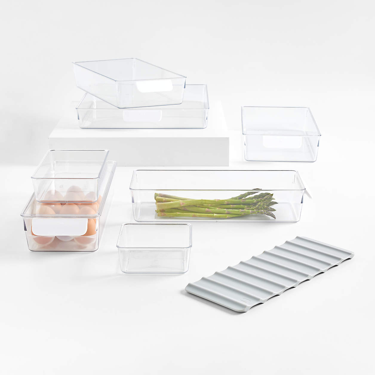 OXO Good Grips 8-Piece Fridge Organizer Set + Reviews | Crate & Barrel | Crate & Barrel