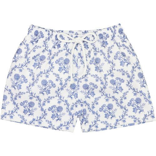 Blue And White Floral Swim Trunks  - Shipping Mid May | Cecil and Lou