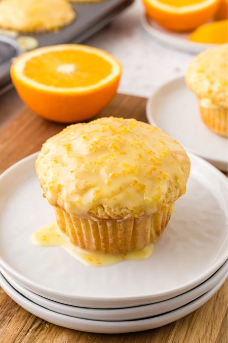 Orange glazed muffins with fresh orange zest and juice for breakfast or a snack, are easy to make with pretty cupcake liners in a muffin tin. 🍊

#LTKhome
