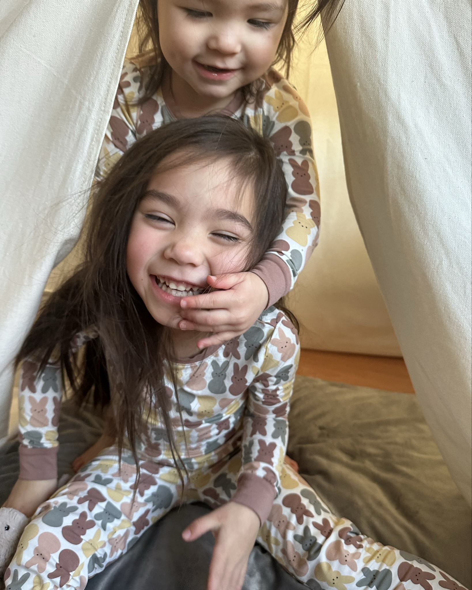 Cute bunny Easter jammies! Love these muted colors. Super soft and cozy for these two sisters. Siblings matching. Pajama sets

#LTKKids #LTKBaby #LTKmomlife