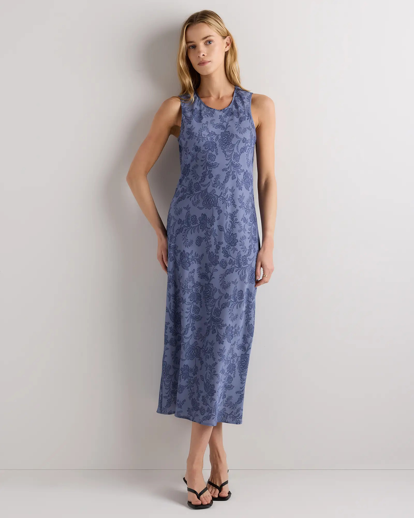 Washable Stretch Silk Tank Midi Dress | Quince