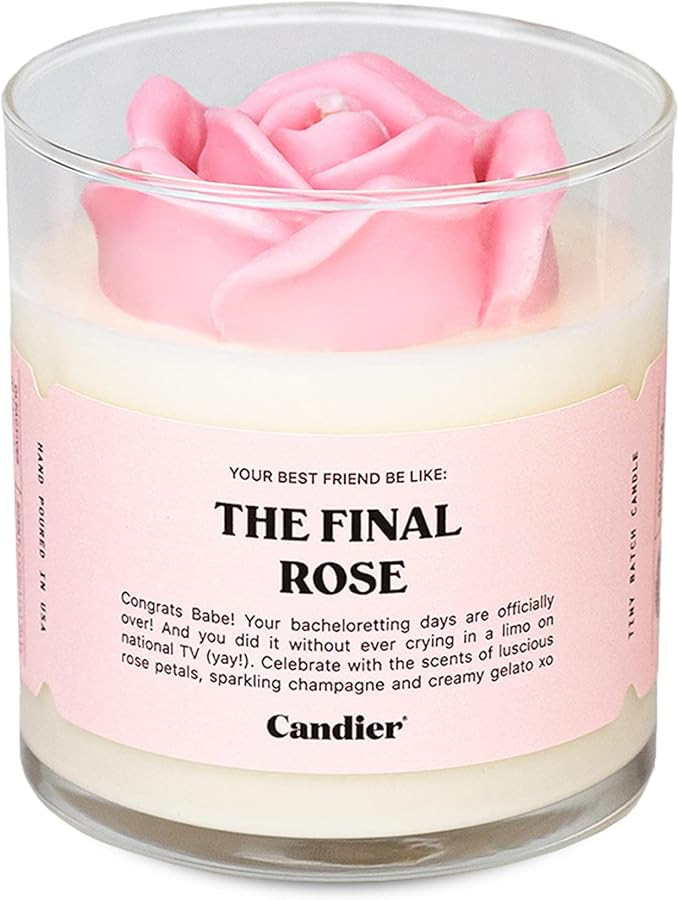 The Final Rose Scented Candle, Natural Soy Candle with Bubbly Champagne & Rose Notes, Aromatherap... | Amazon (US)