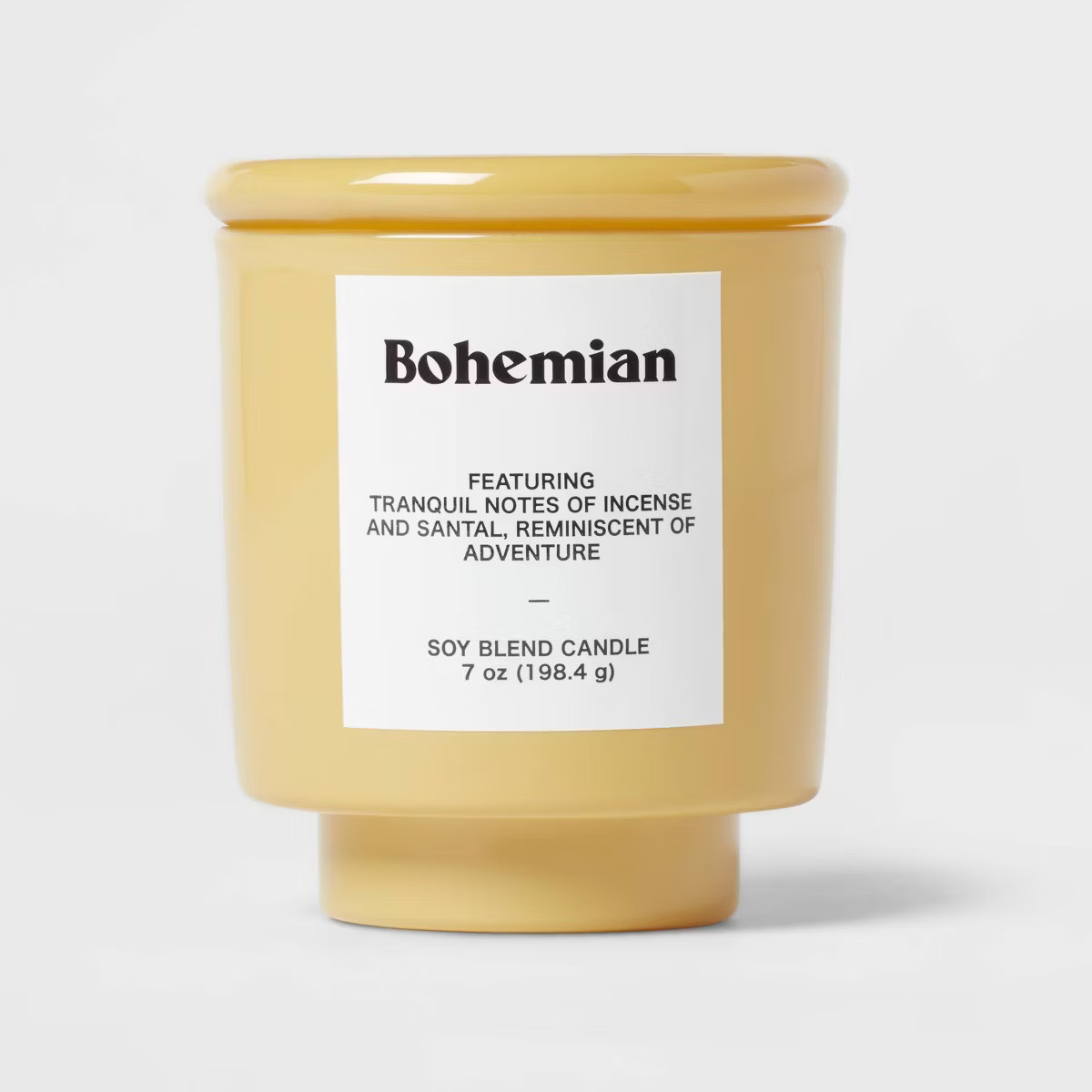Gold Exterior Painted Glass w/ Glass Lid Incense and Santal "Bohemian" 70z - Room Essentials™ | Target